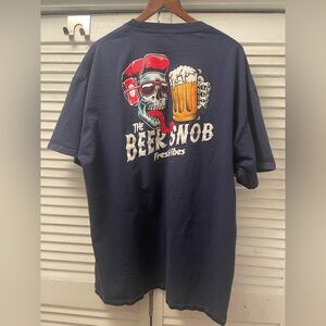 Fresh Vibes The Beer Snob T-shirt skull graphic